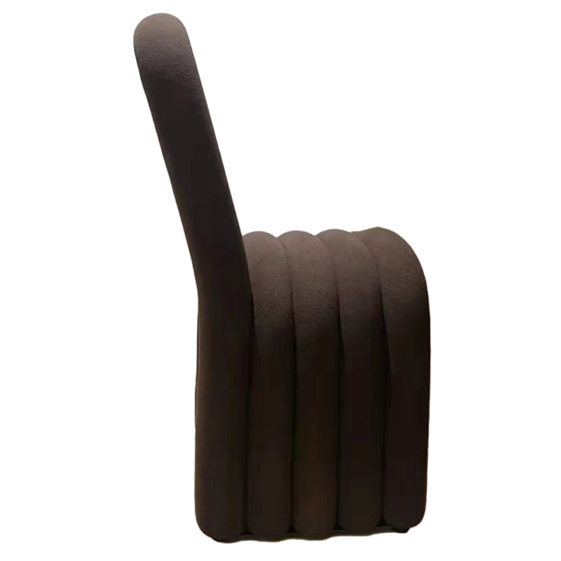Chaise de salle à manger sans bras en velours contemporain chaises de salle à manger en métal pour un usage à domicile