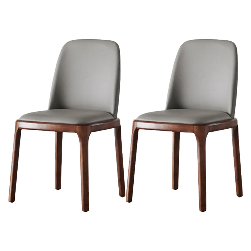 Sillas de comedor de estilo moderno, cocina, comedor, sillas laterales sin brazos con patas de madera
