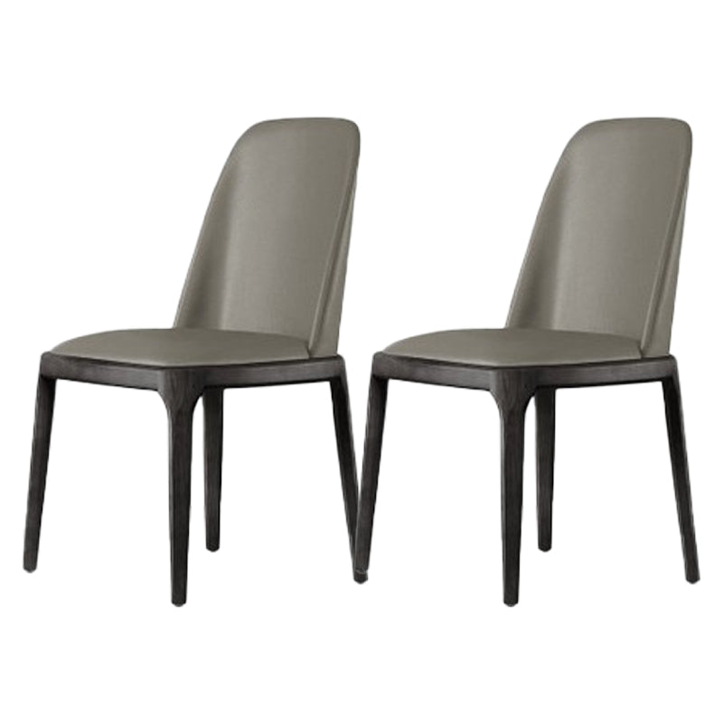 Modern Style Dining Chairs Kitchen Dining Armless Side Chairs with Wooden Legs
