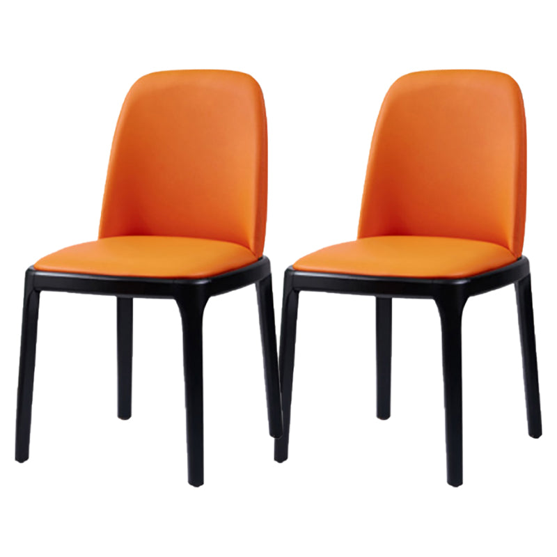 Sillas de comedor de estilo moderno, cocina, comedor, sillas laterales sin brazos con patas de madera