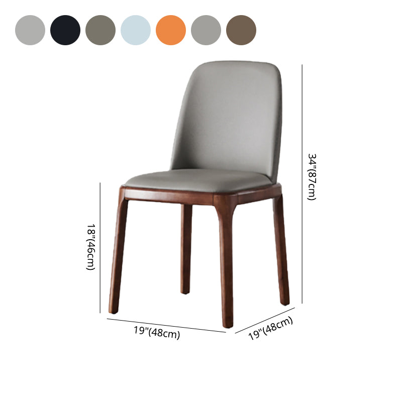 Sillas de comedor de estilo moderno, cocina, comedor, sillas laterales sin brazos con patas de madera