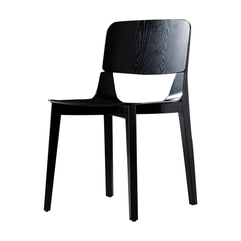 Modern Wood Dining Chair Open Back Dining Armless Side Chairs for Home