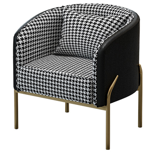 Nordic Style Metal Dining Room Chair Armless Upholstered Side Chairs for Home Use