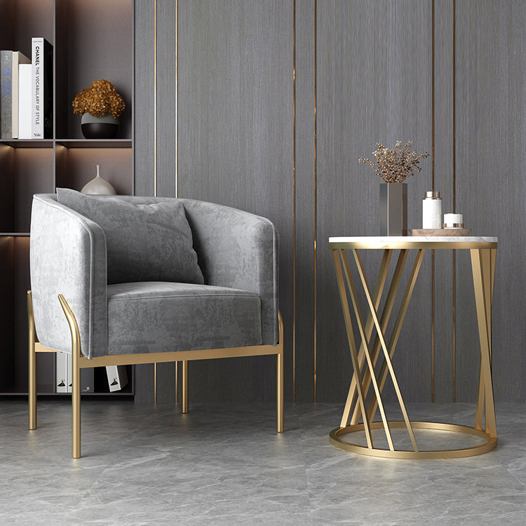 Silla de comedor de metal de estilo nórdico, sillas laterales tapizadas sin brazos para uso doméstico