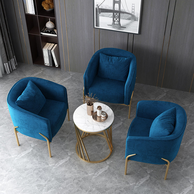 Silla de comedor de metal de estilo nórdico, sillas laterales tapizadas sin brazos para uso doméstico