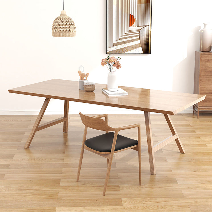 1/2/7 Pcs Pine Wood Modern Dining Room Set with Wooden Table and Chairs Dinette Set