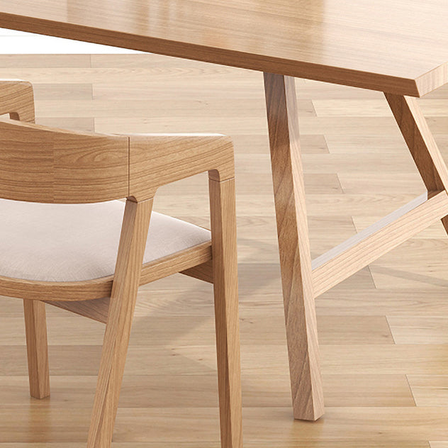 1/2/7 Pcs Pine Wood Modern Dining Room Set with Wooden Table and Chairs Dinette Set