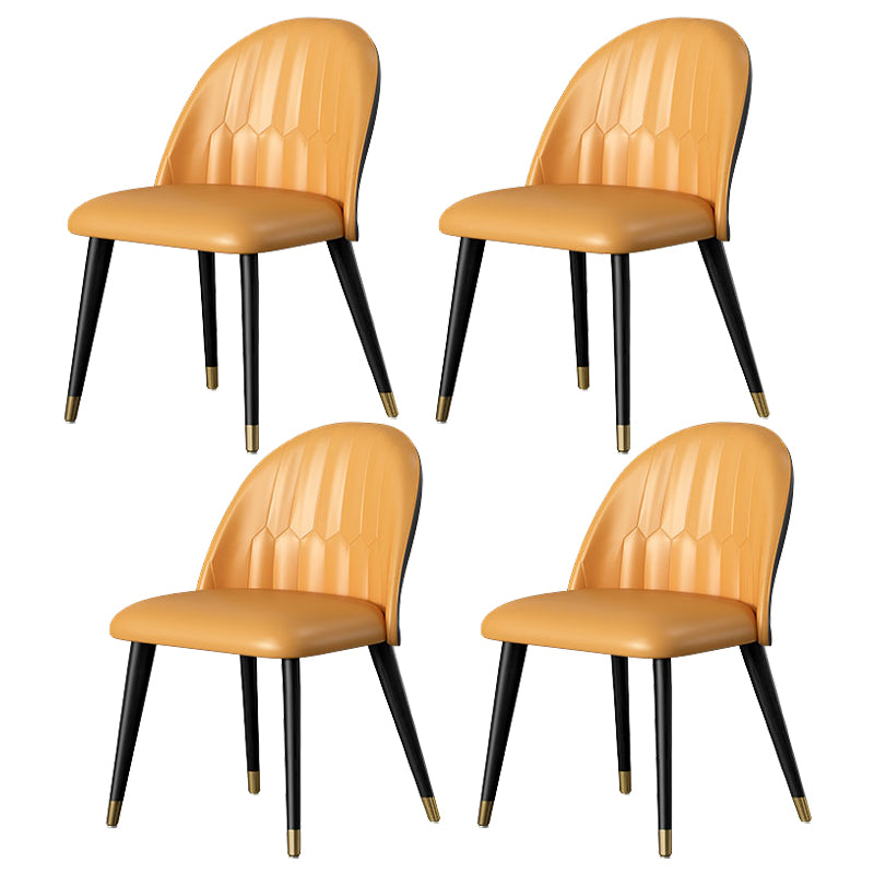 1/4/7 Pcs Metal Modern Dining Room Set with Round Table and Metal Legs Dining Set