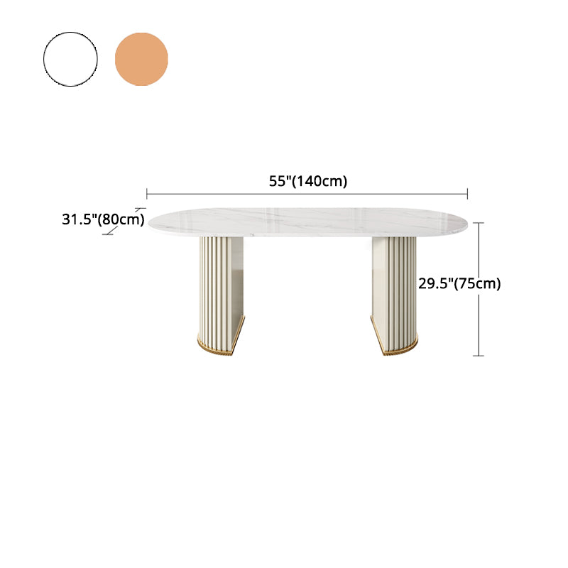 Glam Style 1/2/5/7 Pieces Dining Set Sintered Stone Dining Table for Home Use