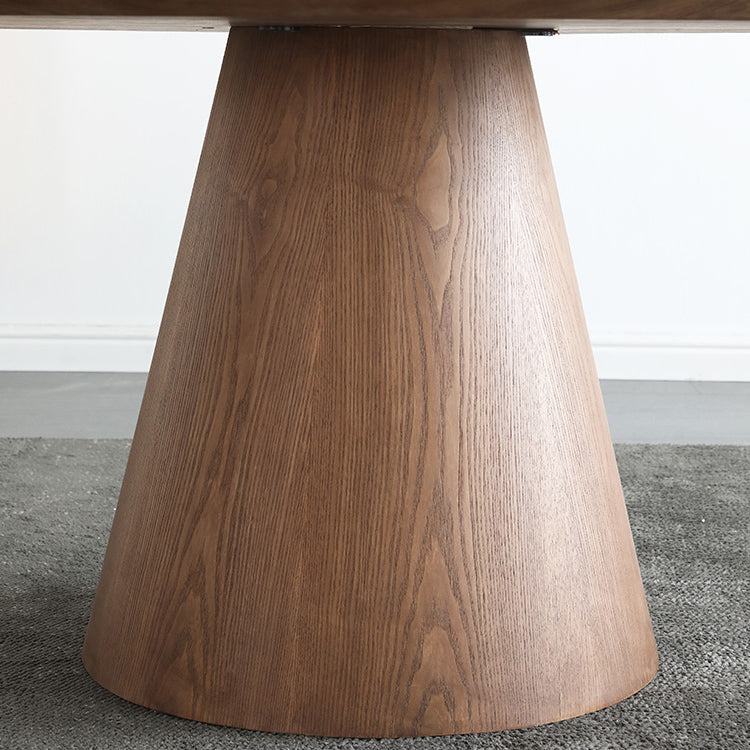 Pièces modernes 1/4/5/7 Pièces Dîner Table à manger en pierre fritté avec base en bois pour la maison