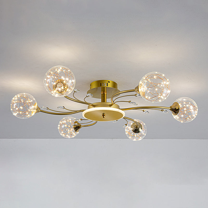 Glass rotondo a fiuto luce soffitto moderna luci a sfioramento dell'illuminazione a montaggio