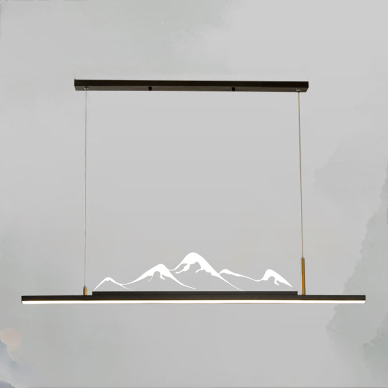 Luces colgantes de forma lineal Metal Contemporáne de metal de 2 accesorios de iluminación colgante de 2 luces