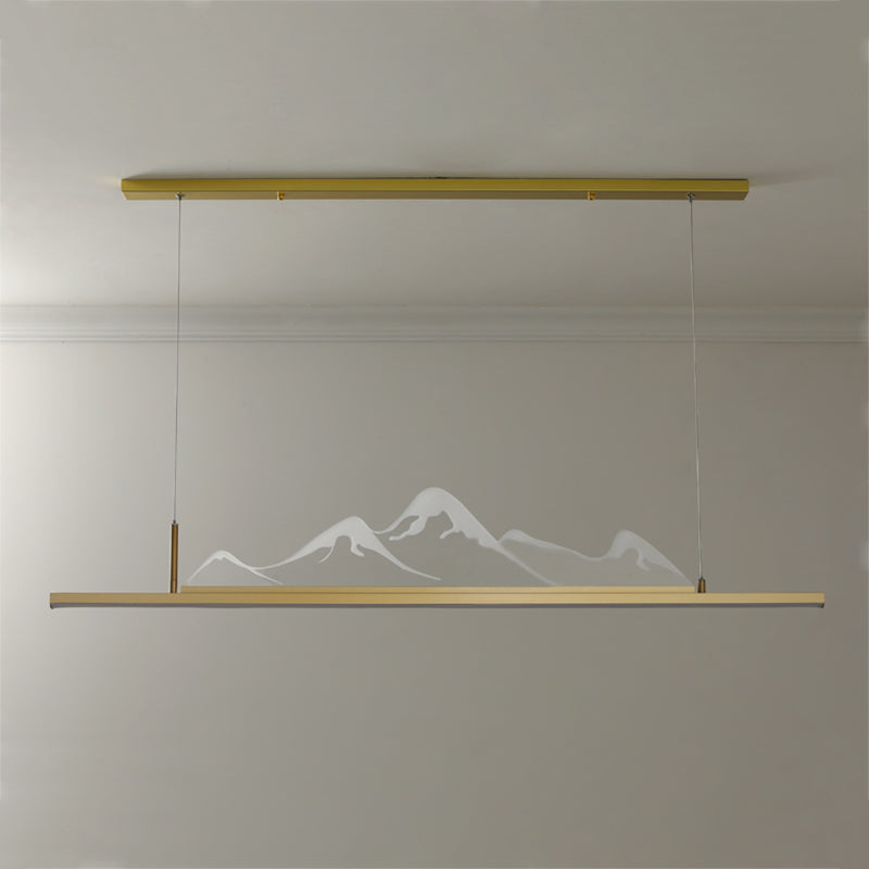 Luces colgantes de forma lineal Metal Contemporáne de metal de 2 accesorios de iluminación colgante de 2 luces