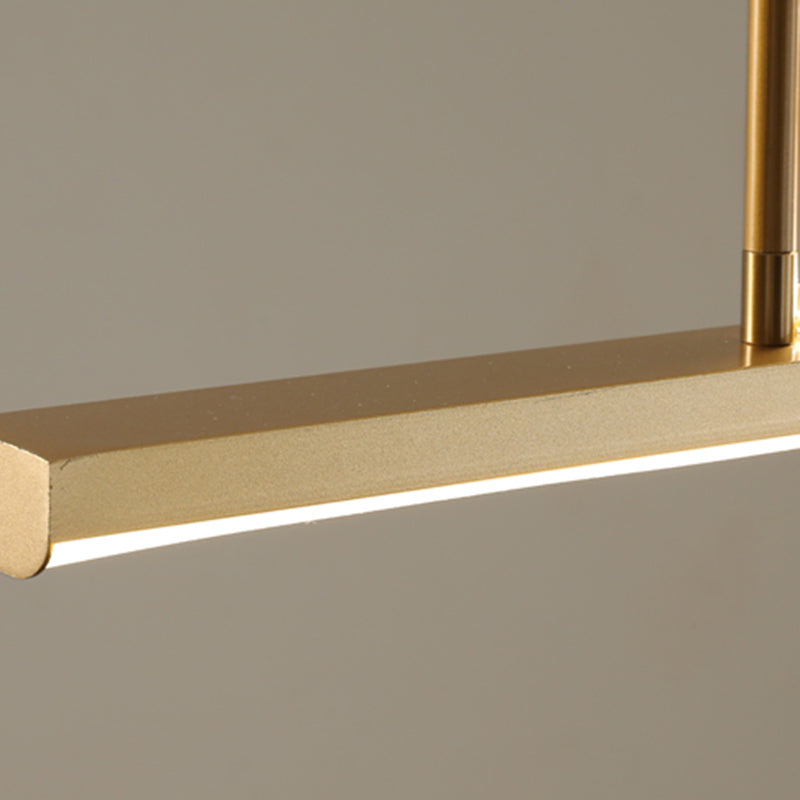 Luces colgantes de forma lineal Metal Contemporáne de metal de 2 accesorios de iluminación colgante de 2 luces