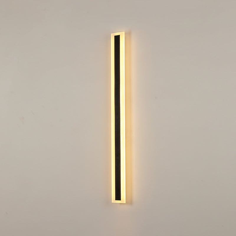 Lineare Form Metall Wandleuchte moderne 1 Lichtwandhalterung Beleuchtung in Schwarz