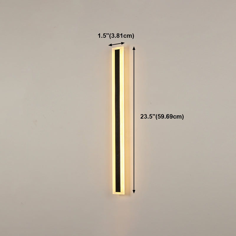 Lineare Form Metall Wandleuchte moderne 1 Lichtwandhalterung Beleuchtung in Schwarz