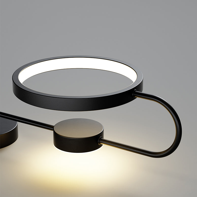 Round Shape Metal Wall Sconce Modern Style 1 Light Wall Mount Lighting