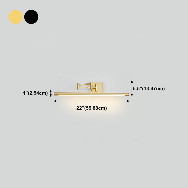 Modern Style Linear Vanity Lighting Fixtures Metal 1 Light Vanity Mirror Lights