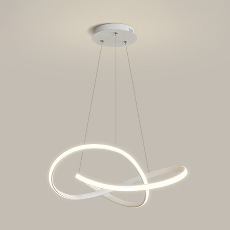 Contemporary Curved Chandelier Lights Metal 1 Light Chandelier Pendant Light