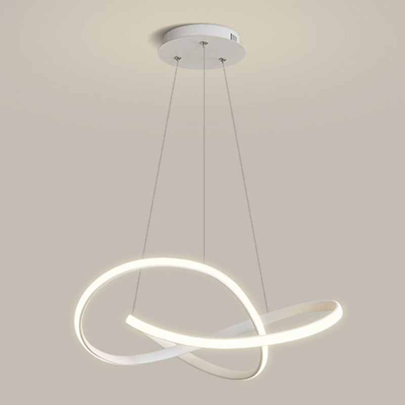 Contemporary Curved Chandelier Lights Metal 1 Light Chandelier Pendant Light