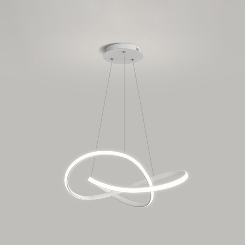 Contemporary Curved Chandelier Lights Metal 1 Light Chandelier Pendant Light