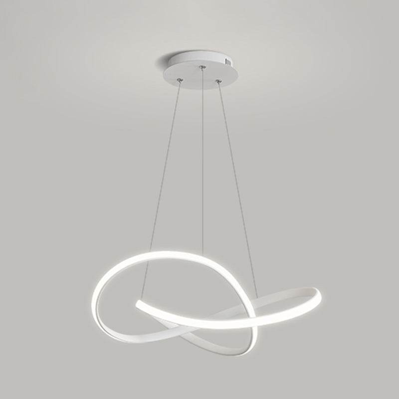 Contemporary Curved Chandelier Lights Metal 1 Light Chandelier Pendant Light