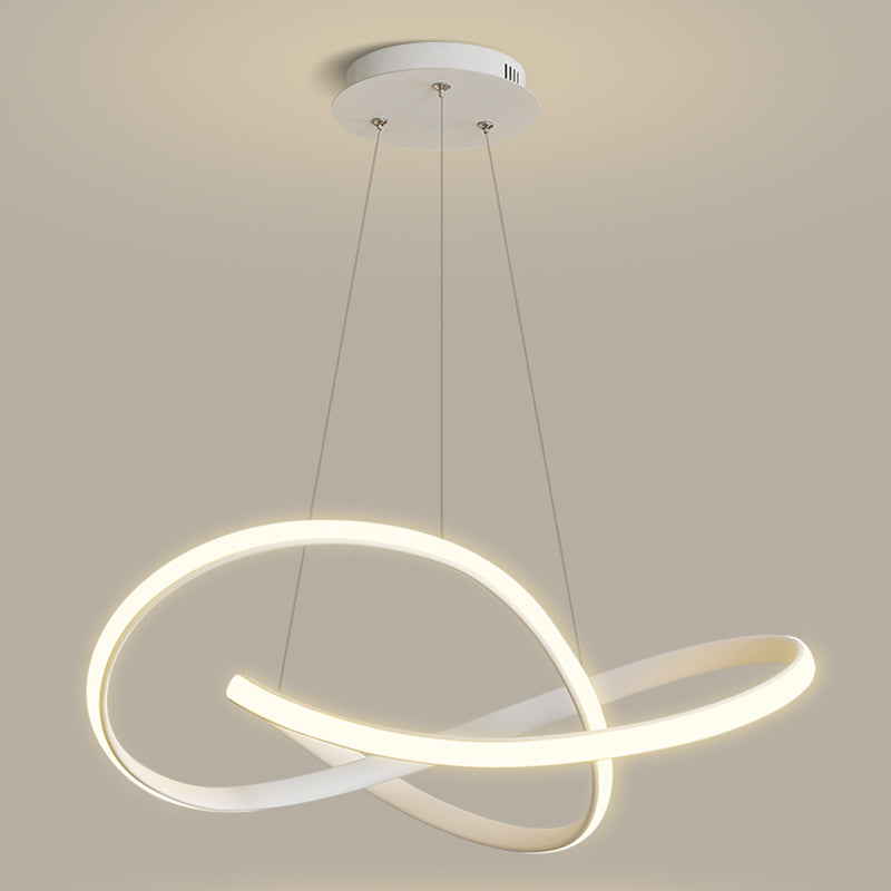 Contemporary Curved Chandelier Lights Metal 1 Light Chandelier Pendant Light