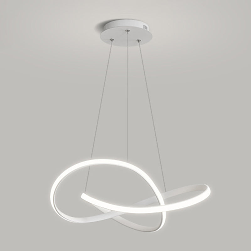 Contemporary Curved Chandelier Lights Metal 1 Light Chandelier Pendant Light