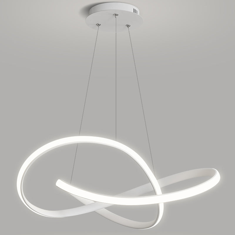 Contemporary Curved Chandelier Lights Metal 1 Light Chandelier Pendant Light