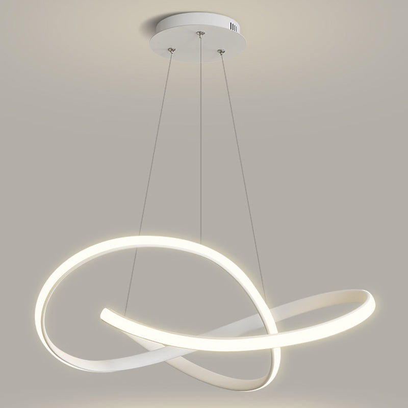 Contemporary Curved Chandelier Lights Metal 1 Light Chandelier Pendant Light