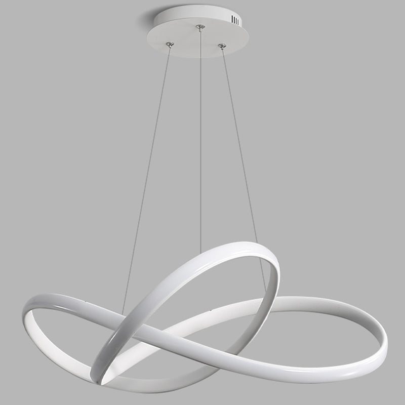 Contemporary Curved Chandelier Lights Metal 1 Light Chandelier Pendant Light