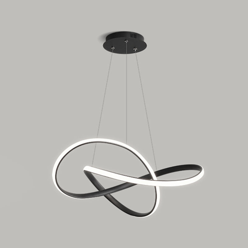 Contemporary Curved Chandelier Lights Metal 1 Light Chandelier Pendant Light