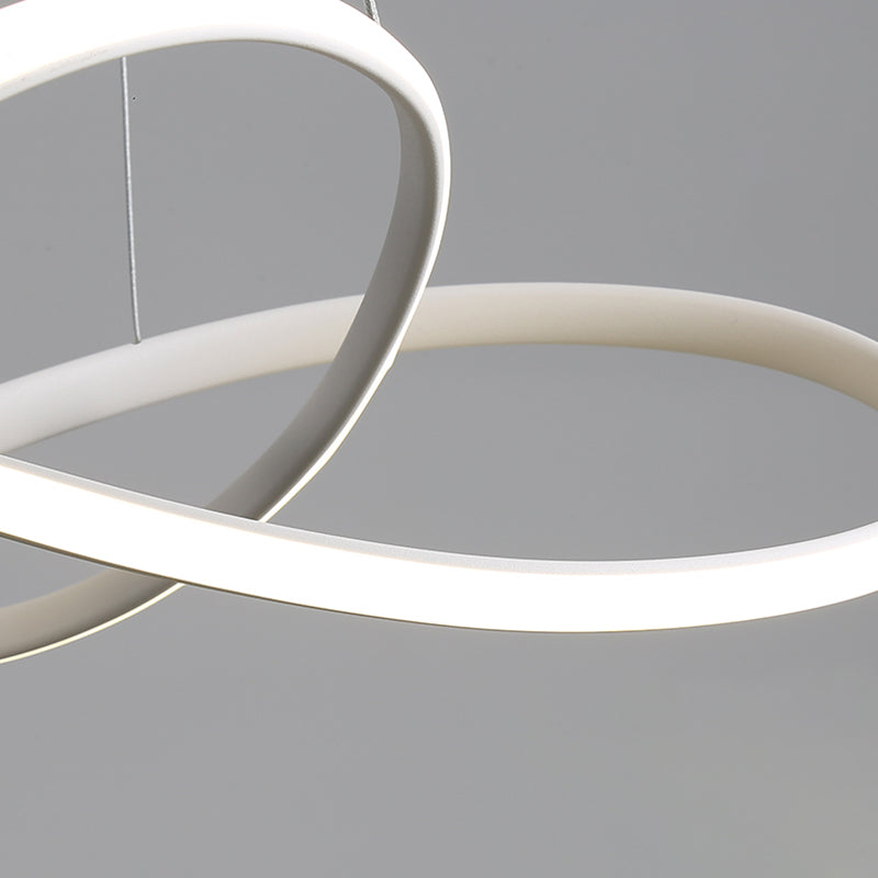 Contemporary Curved Chandelier Lights Metal 1 Light Chandelier Pendant Light