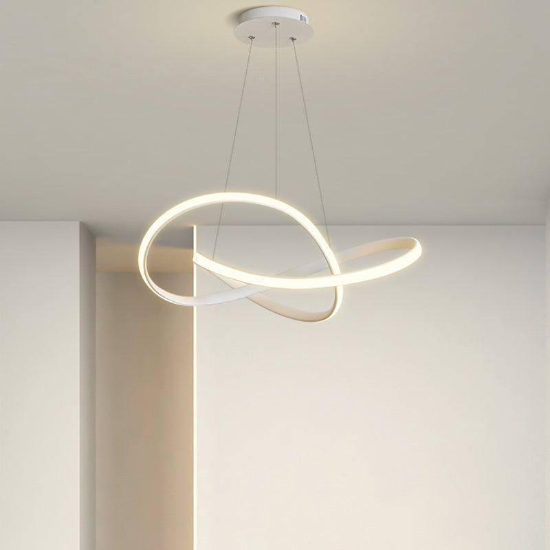 Contemporary Curved Chandelier Lights Metal 1 Light Chandelier Pendant Light