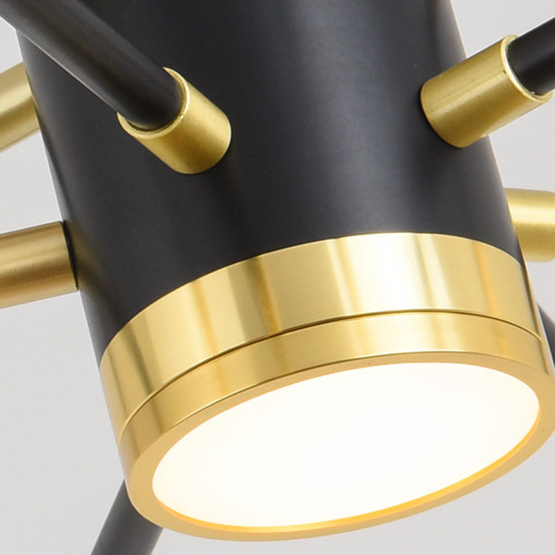 Luces colgantes rectangulares de múltiples luces de luz múltiples iluminación colgante de metal moderno para barra