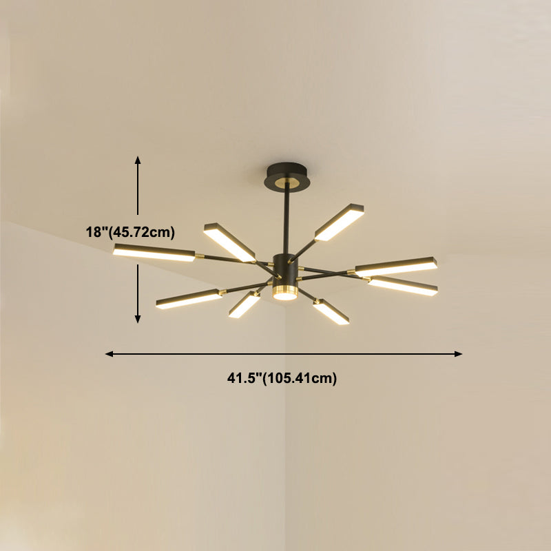 Luces colgantes rectangulares de múltiples luces de luz múltiples iluminación colgante de metal moderno para barra