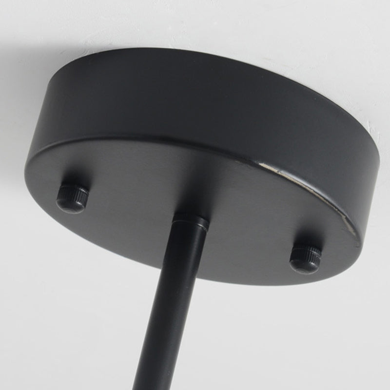 Multi Light Cylindrical Branch Hanging Lights Modern Style Metal Hanging Lighting in Black