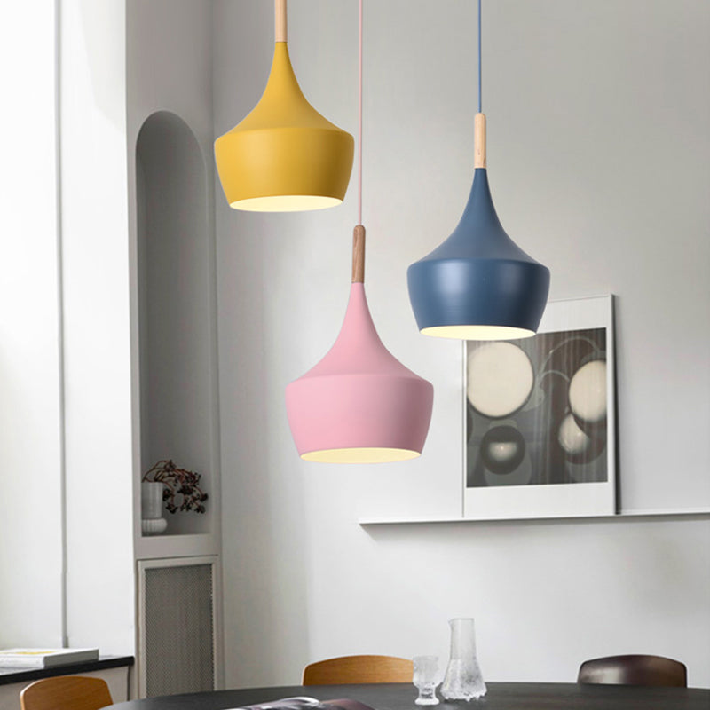 Modern Hanging Ceiling Light Iron 1-Light Pendant Light for Dining Room