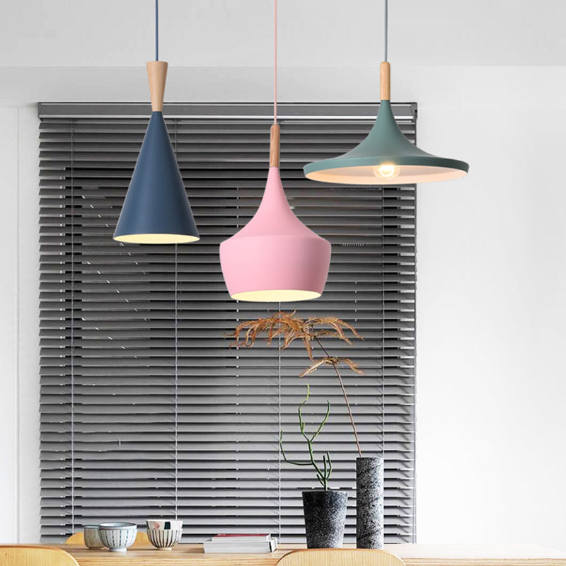 Modern Hanging Ceiling Light Iron 1-Light Pendant Light for Dining Room