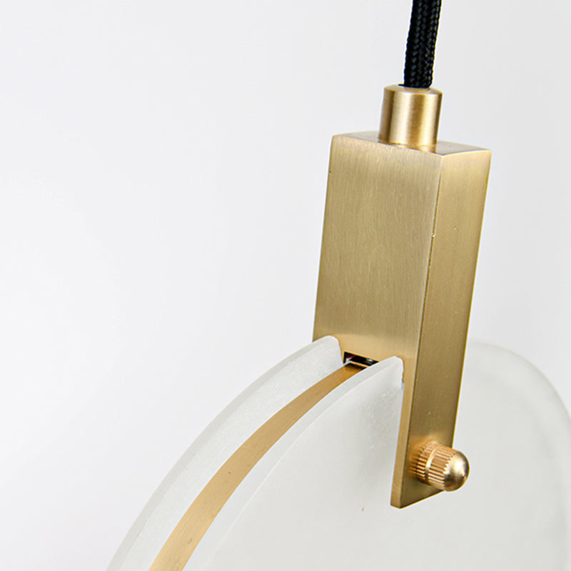 Marble Circular Shrow Lights Style moderne 1 Light Hanging Mount Fixture