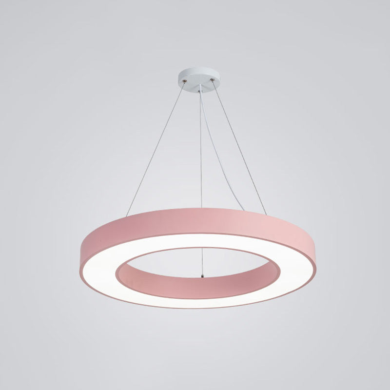 Forme de bague en métal La lumière suspendue style moderne 1-Light Hanging Mount Fixture pour la maternelle