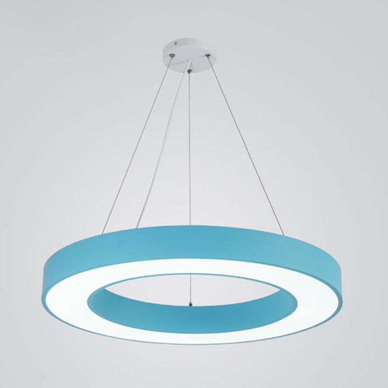 Forme de bague en métal La lumière suspendue style moderne 1-Light Hanging Mount Fixture pour la maternelle