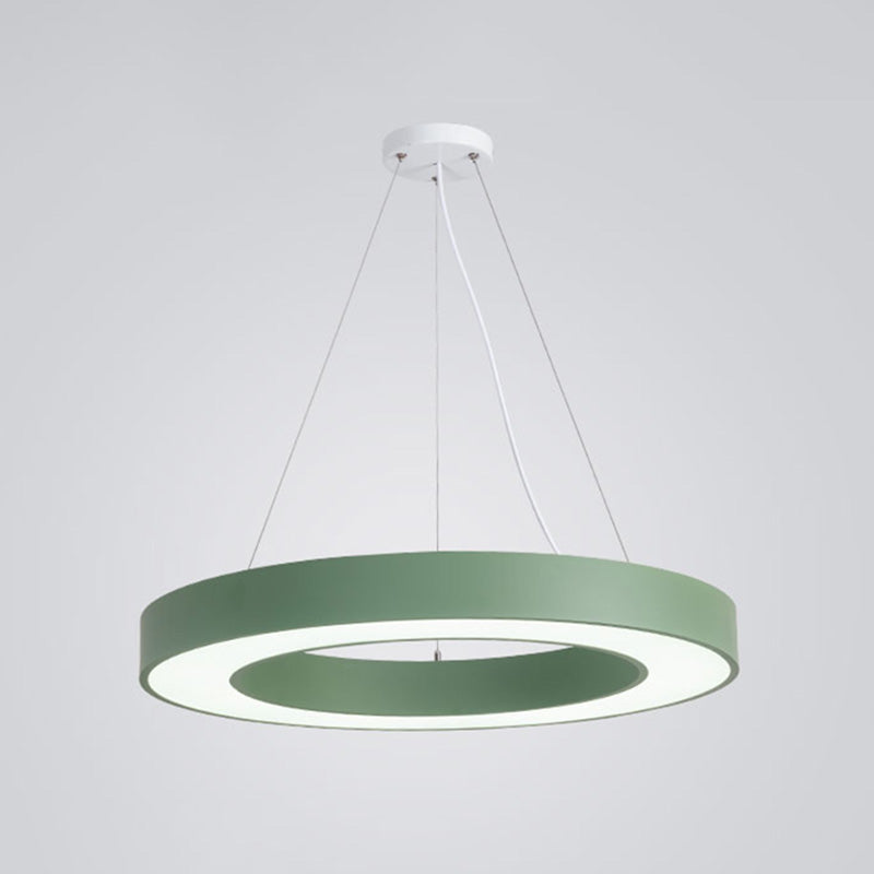 Forme de bague en métal La lumière suspendue style moderne 1-Light Hanging Mount Fixture pour la maternelle