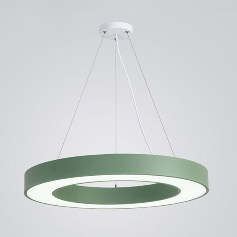 Forme de bague en métal La lumière suspendue style moderne 1-Light Hanging Mount Fixture pour la maternelle