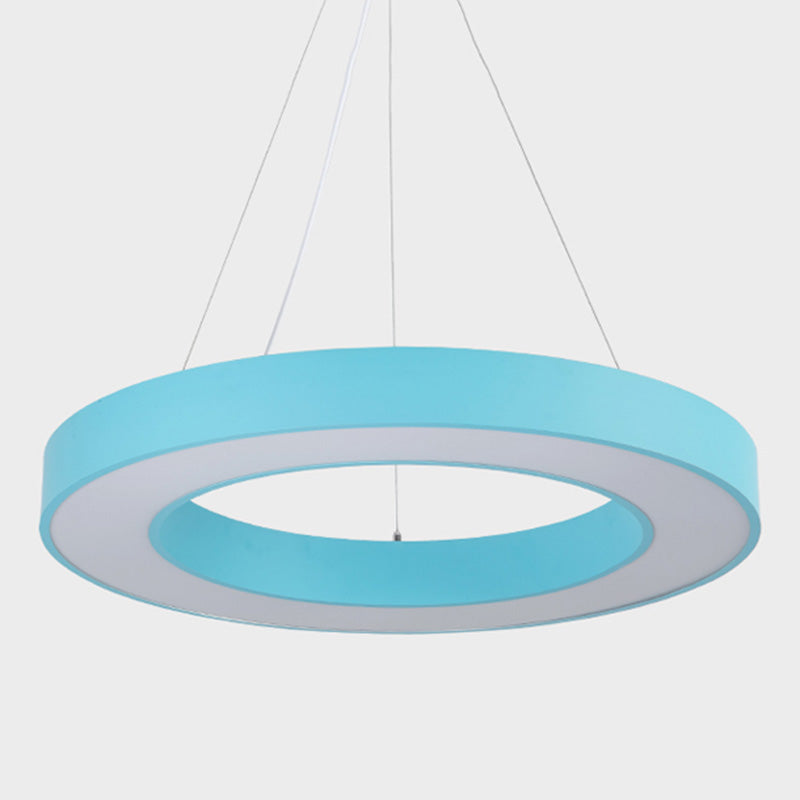 Forme de bague en métal La lumière suspendue style moderne 1-Light Hanging Mount Fixture pour la maternelle