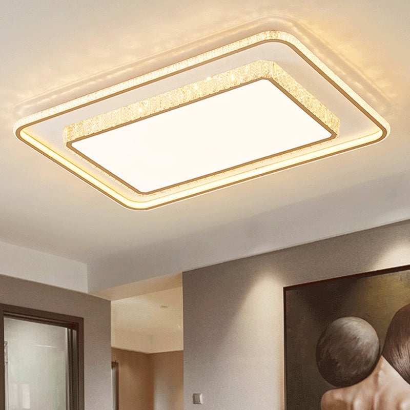 Geometric Crystal Ceiling Mount Light Modern Style LED Flush Mount Ceiling Lighting