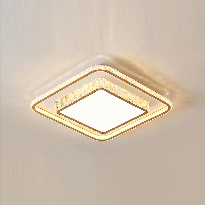 Geometric Crystal Ceiling Mount Light Modern Style LED Flush Mount Ceiling Lighting
