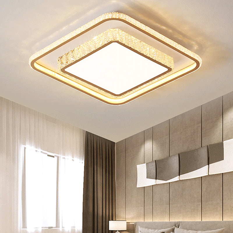 Geometric Crystal Ceiling Mount Light Modern Style LED Flush Mount Ceiling Lighting