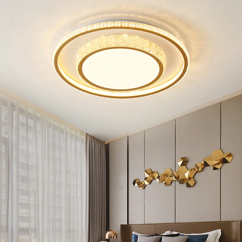 Geometric Crystal Ceiling Mount Light Modern Style LED Flush Mount Ceiling Lighting