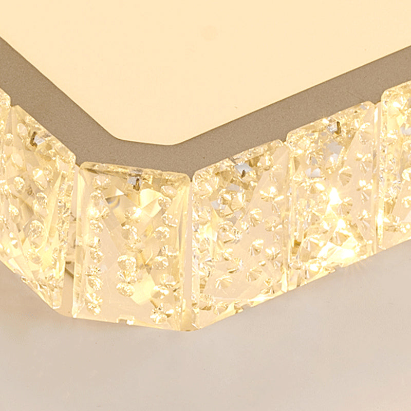 Geometric Crystal Ceiling Mount Light Modern Style LED Flush Mount Ceiling Lighting